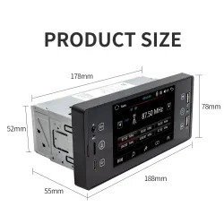 Rádio do carro - câmera - controle remoto - M150 - 1 Din - 5 polegadas - Bluetooth - Android - Mirror Link - USB