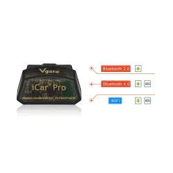 DiagnósticoEscáner Vgate iCar Pro OBD2-Bluetooth/WIFI para Android/IOS herramienta de diagnóstico de coche ELM327 V2.1