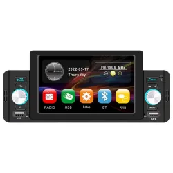 Rádio do carro - M160 - controle remoto - câmera - 1 Din - 5 polegadas - Mirror Link - Bluetooth - Android - IOS - USB duplo