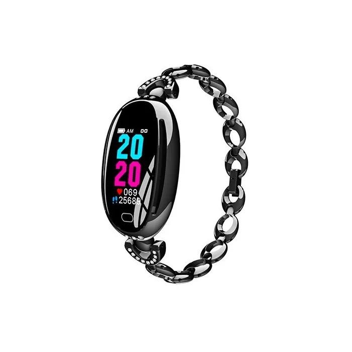 Smart Watch H8 - cinturino scavato con diamanti - cardiofrequenzimetro - fitness tracker - impermeabile - Android - Bluetooth