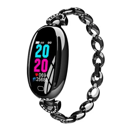 H8 Smart Watch - uthult stropp med diamanter - pulsmåler - treningsmåler - vanntett - Android - Bluetooth