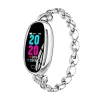 H8 Smart Watch - uthult stropp med diamanter - pulsmåler - treningsmåler - vanntett - Android - Bluetooth