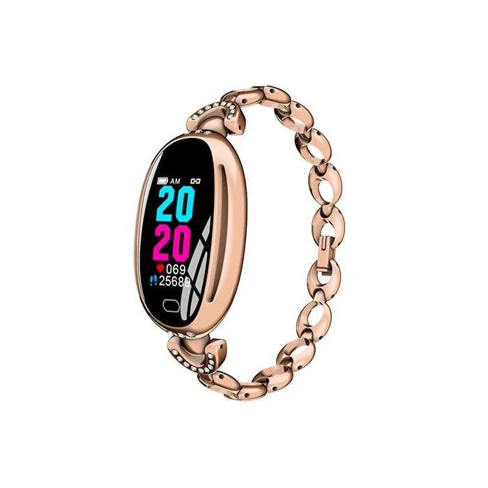 Smart Watch H8 - cinturino scavato con diamanti - cardiofrequenzimetro - fitness tracker - impermeabile - Android - Bluetooth