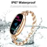 H8 Smart Watch - uthult stropp med diamanter - pulsmåler - treningsmåler - vanntett - Android - Bluetooth