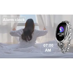 H8 Smart Watch - uthult stropp med diamanter - pulsmåler - treningsmåler - vanntett - Android - Bluetooth