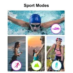 Smart Watch H8 - cinturino scavato con diamanti - cardiofrequenzimetro - fitness tracker - impermeabile - Android - Bluetooth