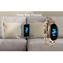 H8 Smart Watch - wydrążony pasek z diamentami - pulsometr - fitness tracker - wodoodporny - Android - BluetoothInteligentne z...