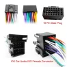 16 ben til VW ledningsnet - stik - ISO stik - til 2 din bilstereo hovedenhed - kabeladapter til Volkswagen Golf Jetta Leo