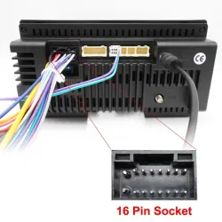 16 ben til VW ledningsnet - stik - ISO stik - til 2 din bilstereo hovedenhed - kabeladapter til Volkswagen Golf Jetta Leo