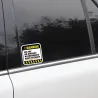Warning! No ABS No airbags No Insurance - sjovt bilmærke - 8,5 cm * 8,5 cm - 2 stk.