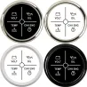 Universalalarmmåler - Volt - oljetrykk - vanntemperatur - CHK ENG - 4 LED - 52mm 9~32 V