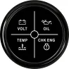 InstrumentosIndicador de alarma universal - Voltios - presión de aceite - temperatura del agua - CHK ENG - 4 LED - 52mm 9~32 V
