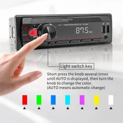 Autoradio numérique - 1 DIN - assistant vocal - Bluetooth - AUX - FM