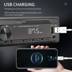 Din 1Autorradio digital - 1 DIN - asistente de voz - Bluetooth - AUX - FM