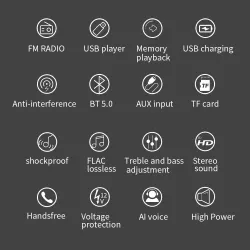 Autoradio numérique - 1 DIN - assistant vocal - Bluetooth - AUX - FM
