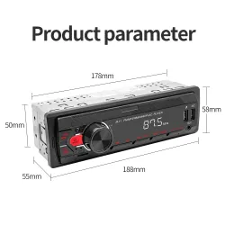 Autoradio numérique - 1 DIN - assistant vocal - Bluetooth - AUX - FM
