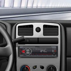Din 1Autorradio digital - 1 DIN - asistente de voz - Bluetooth - AUX - FM