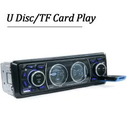 Bluetooth bilradio - 1 DIN - USB - TF - FM - 60Wx4 - 12V