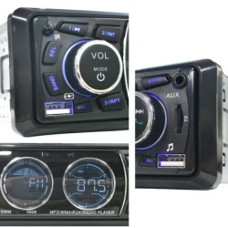 Auto-rádio Bluetooth - 1 DIN - USB - TF - FM - 60Wx4 - 12V