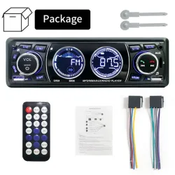 Radio samochodowe Bluetooth - 1 DIN - USB - TF - FM - 60Wx4 - 12VDin 1