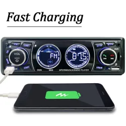 Din 1Autorradio Bluetooth - 1 DIN - USB - TF - FM - 60Wx4 - 12V