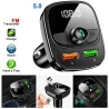Trådløs Bluetooth-sender - handsfree - dobbel USB-lader - digital - LED