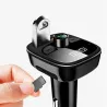 Wireless Bluetooth transmitter - handsfree - dual USB charger - digital - LEDFM transmitters