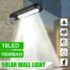 Solcelledrevet lampe - utendørs vegglampe - lys fra skumring til daggry - vanntett - 18 LE