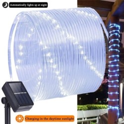 NavidadCadena LED con energía solar - guirnalda - luces exteriores - resistente al agua - 7m - 12 m