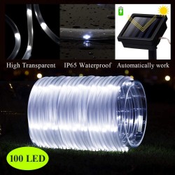 Corda de LED alimentada por energia solar - guirlanda - luzes externas - à prova d'água - 7m - 12m
