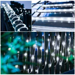 Aurinkoenergialla toimiva LED-nauha - seppele - ulkovalot - vedenpitävä - 7m - 12m