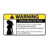 Adesivo de carro engraçado - "Sexy Girl Warning Serious Injury Can Occur"
