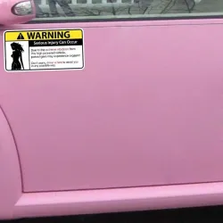 Sjovt bilklistermærke - "Sexy Girl Warning Serious Injury Can Occur"