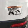 PegatinasCalcomanía divertida para auto - "Warning Messing With My Quad"