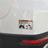 Autocollant drôle de voiture - "Warning Messing With My Quad"