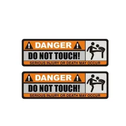 Hauska autotarra - "DANGER! DO NOT TOUCH" - 2 kpl