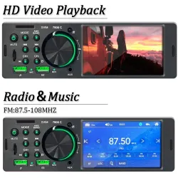 Autoradio 1 Din - écran tactile - télécommande - caméra - Bluetooth - AUX - USB - TF