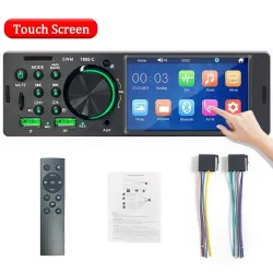 Autoradio 1 Din - écran tactile - télécommande - caméra - Bluetooth - AUX - USB - TF