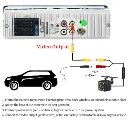 Autoradio 1 Din - écran tactile - télécommande - caméra - Bluetooth - AUX - USB - TF