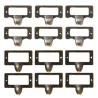 MueblesTiradores para muebles - marco de etiquetas - cajón - armario - latón envejecido - 6 piezas