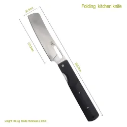 Køkkenkniv - campingkniv - foldbar - rustfrit stål