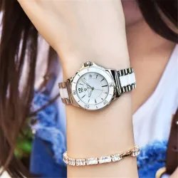 RelojesDISEÑO PAGANI - reloj de lujo para mujer - diamantes - brazalete de cerámica - resistente al agua