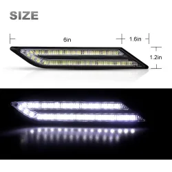 33 SMD LED - DRL billygter - vandtæt - 2 stk