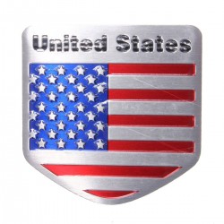 PegatinasEstados Unidos - Bandera de EE. UU. - emblema de metal - pegatina de coche