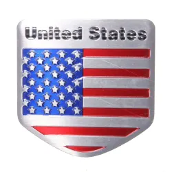 USA - USA flag - metal emblem - bil klistermærke