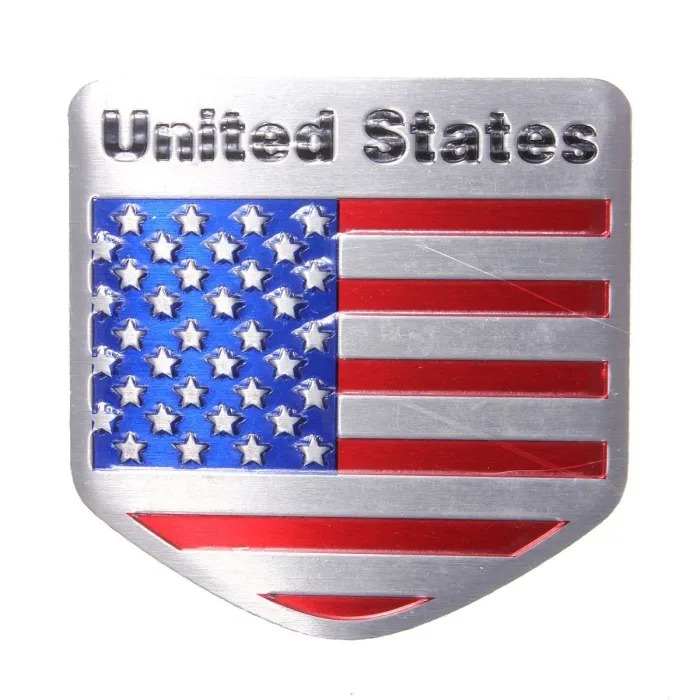 Yhdysvallat - USA lippu - metallinen tunnus - autotarra