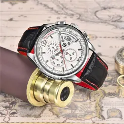 RelojesPAGANI DESIGN - reloj de cuarzo de lujo con correa de piel