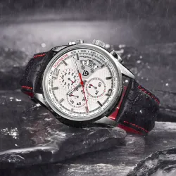 RelojesPAGANI DESIGN - reloj de cuarzo de lujo con correa de piel