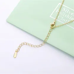 Halskjede med tre anheng - smilefjes - kors - stjerne - 925 sterling sølv