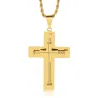CollaresCollar de acero inoxidable - colgante de cruz estilo alambre